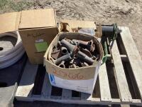 PALLET OF MISCELLANEOUS W/ JOHN DEERE PARTS & AIR SEEDER