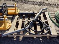 PALLET W/ FILL-RITE TRANSFER HOSE, METAL TUBE & MISCELLANEOUS