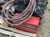 PALLET OF MISCELLANEOUS SHOP W/ AIR HOSES, TOOL BOXES & FIRE EXTINGUISHER BRACKETS - 7