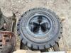 PALLET OF MISCELLANEOUS W/ TIRE, SEAT, SPRINGS & BENCH VISE - 4