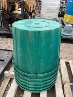 (6) PLASTIC CONTAINERS