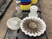 PALLET OF OUTDOOR GARDEN STONE DECOR