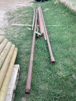 ASSORTED PIPE POLES W/ MISCELLANEOUS