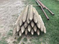 (19) WOODEN FENCE POSTS