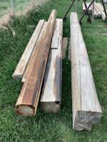 PALLET W/ (7) PIECES OF WOOD