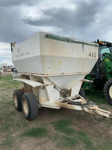 4 ton , tandem axle fertilizer cart broadcaster