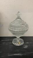 CRYSTAL COVERED CANDY DISH - MONTPELLLIER COLLECTION