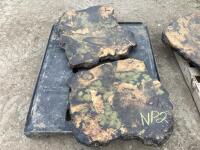 (2) CUSTOM BURL WOOD RESIN TABLE TOPS