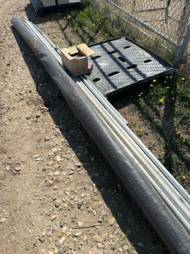 Lift of landscape matting/Matt Staples/ metal pipe frame