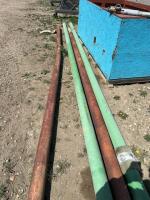 Four pieces of 4 1/2 inch steel pipe