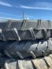 Stack of five pivot tires on steel rims - 4