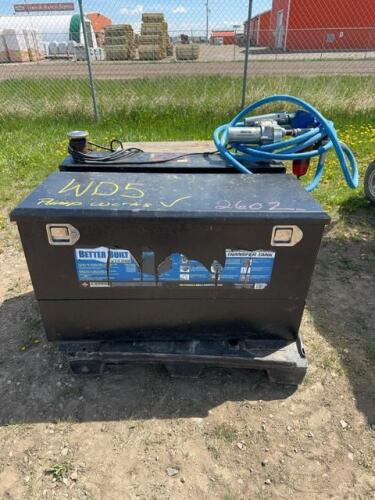 Steel toolbox and fuel tank combination