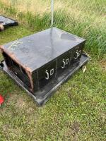 Three drawer steel file cabinet