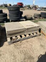 Lift of 10 patio blocks