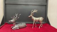 (2) METAL DEER