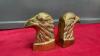 BRASS EAGLE HEAD BOOKENDS - 2