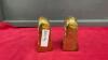 BRASS EAGLE HEAD BOOKENDS - 3