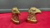 BRASS EAGLE HEAD BOOKENDS - 4