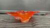 VINTAGE HEAVY GLASS ORANGE DECOR PIECE - 4