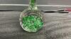VINTAGE HEAVY GLASS GREEN VASE - 3