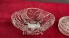(2) CRYSTAL PIECES- SMALL 4-LEGGED CANDY DISH & SMALL COVERED CANDY/TRINKET DISH - 2