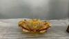 VINTAGE HEAVY GLASS BOWL - AMBER