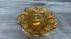 VINTAGE HEAVY GLASS BOWL - AMBER - 2