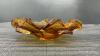VINTAGE HEAVY GLASS BOWL - AMBER - 3
