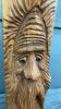 WOOD CARVING OF A FACE OF AN OLD MAN - 3