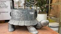 METAL TURTLE PLANTER