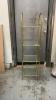 BRASS SHELF W/ GLASS SHELVING