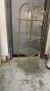 BRASS SHELF W/ GLASS SHELVING - 2