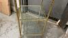 BRASS SHELF W/ GLASS SHELVING - 3