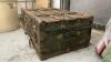 ANTIQUE WOOD TRUNK W/ TRAY - 3