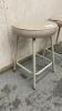 (2) VINYL COVERED STOOLS - METAL FRAMES - 2