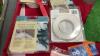 BOX W/ CAULKING STRIPS, MIRROR, PAPER TOWEL DISPENSER, TOILET PAPER HOLDER, SMALL TABLE LAMP - 2