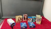 BOX OF HAIR COLORING & PERM SUPPLIES