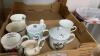 FLAT W/ CHINA DISHWARE - TEA CUPS & SAUCERS, TEAPOTS, CREAM & SUGAR, SALT & PEPPER - 9