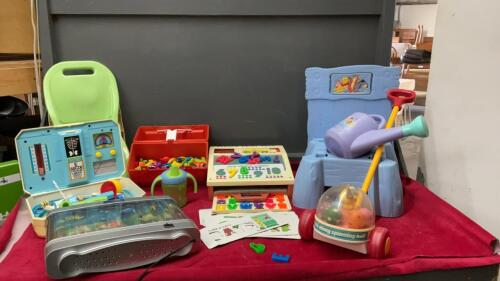 BOX OF PRESCHOOL TOYS