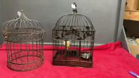 2 DECORATIVE CAGES FOR BIRDS OR PLANTS