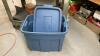 GOOD LIDDED TOTE W/ LAMP SHADE, WETSKINS RAIN SUITS, PILLOW SHAMS, HANGARS, VEHICLE WIDSHIELD COVER, BEACH TOTE - 2