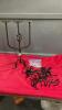 BLACK CABINET HARDWARE & WROUGHT IRON CANDLE HOLDER