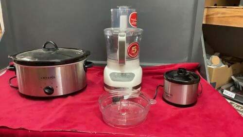 HAMILTON BEACH FOOD PROCESSOR, CROCKPOT, LIL DIPPER CROCK POT