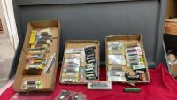 (3) FLATS OF MINI TRAINS - INCLUDES (2) ENGINES AND MINI TRACK