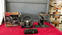 NASCAR RACING WHEEL W/ FOOT PEDALS & A V3 INTERACT WHEEL