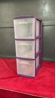 SLIM 3-DRAWER STERILITE PLASTIC ORGANIZER
