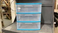 3- DRAWER PLASTIC STORAGE UNIT