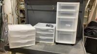 (3)PLASTIC STORAGE CONTAINERS
