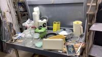 (2)BOXES - TUPPERWARE PITCHER, POT, CAST FRYPAN, APPLE PEELER , ICE BUCKET, COOK BOOKS