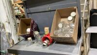 (2) BOXES OF CANNING JARS ASSORTED, BOX OF SNAP LIDS
